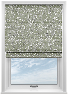 Aviary Velvet, Spruce - Roman Blind